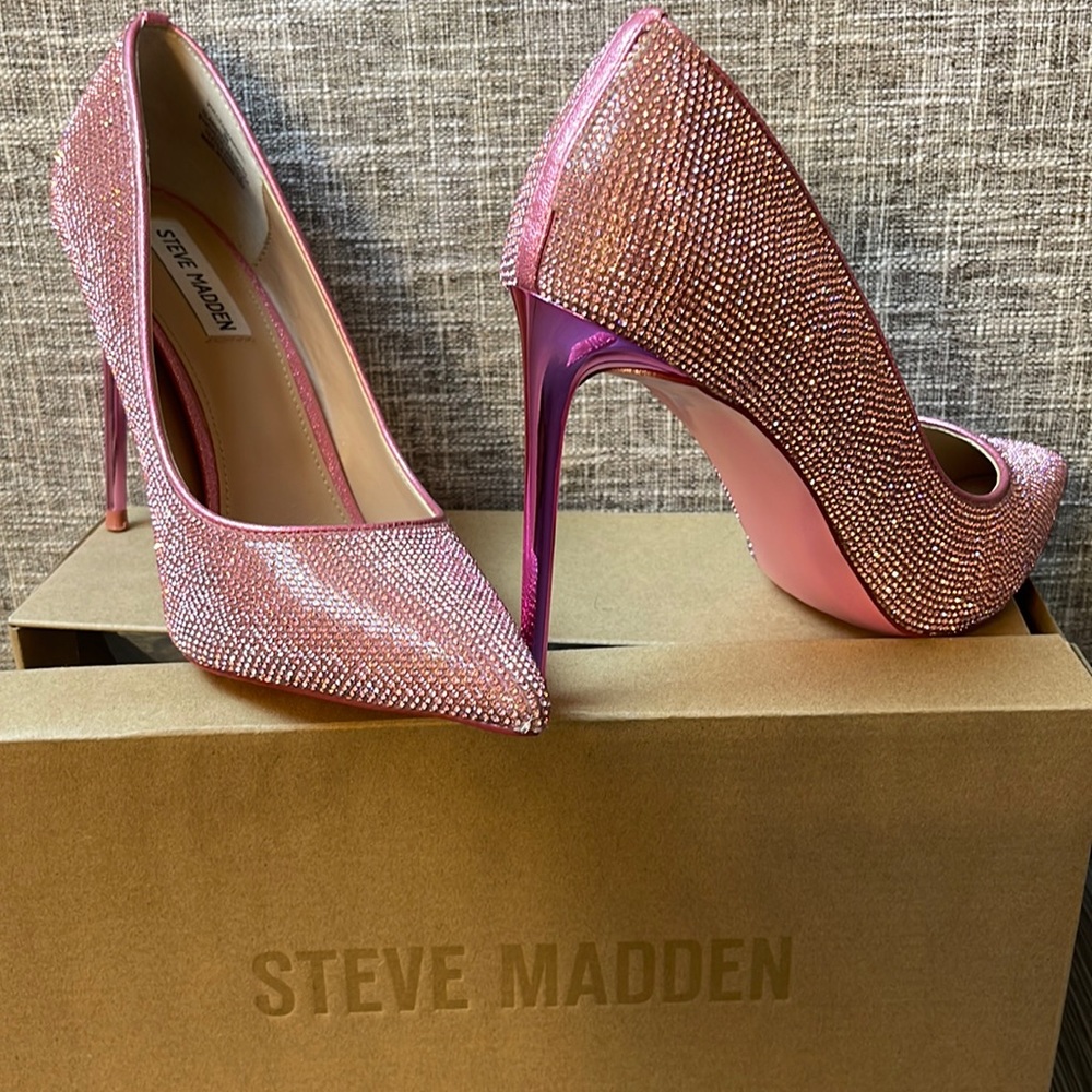 Steve Madden Pink Sparkly Bling Heels